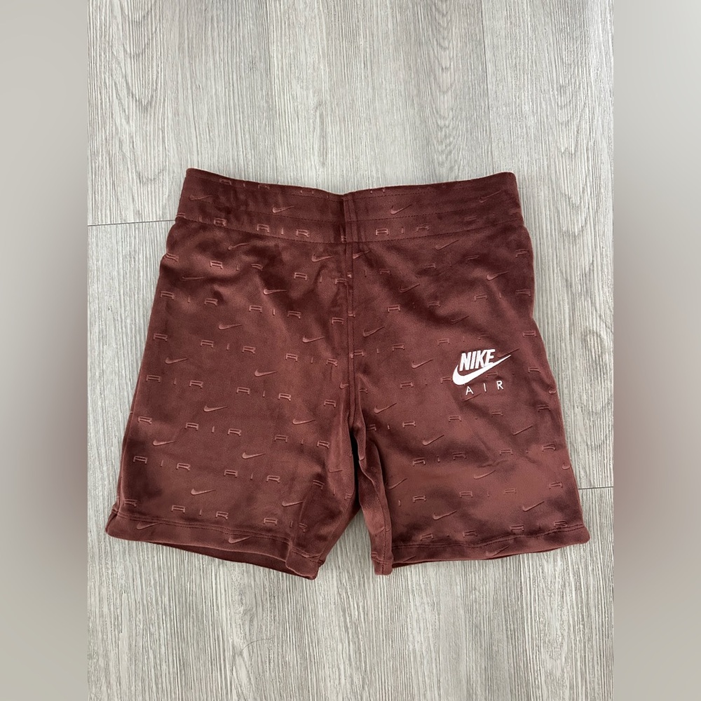 Nike Air Brown Shorts with White Logo NWT